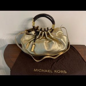 Michael Kors leather gold bag